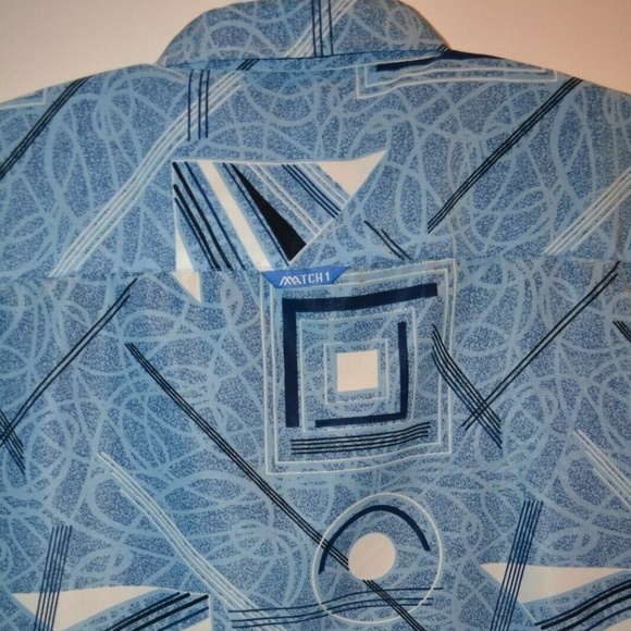 MATCH 1  Men's Hawaiian-Style Geometric Size XXL - Picture 6 of 8